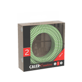 Calex Creations Textiel kabel - Limoen/Wit - 1.5meter