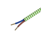 Calex Creations Textiel kabel - Limoen/Wit - 1.5meter