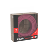 Calex Creations Fabric cable - Pink - 1.5meter
