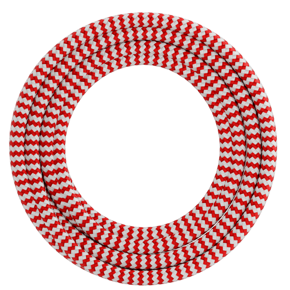 Calex Creations Textiel kabel - Rood/Wit - 1.5meter