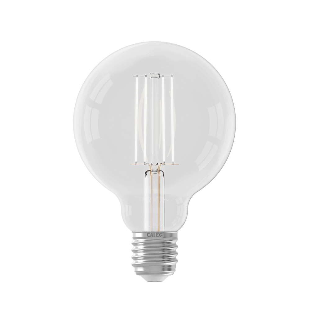 Calex Lampe LED à filament - E27 - G95 - Transparent