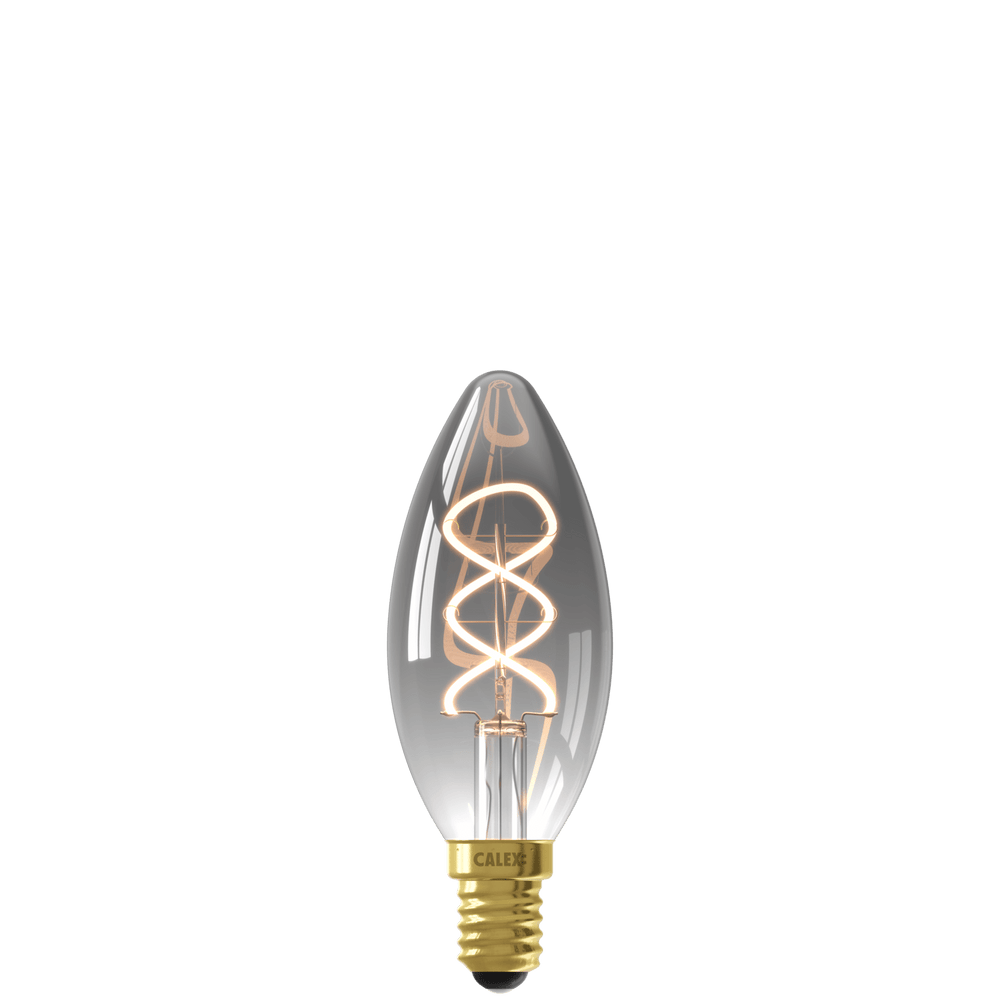 Calex Lampe LED à filament Flex - E14 - B35 - Titane