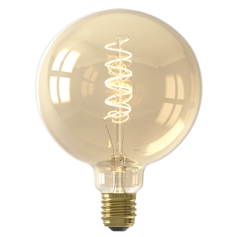 Calex Flex Filament LED Lamp - E27 - G125 - Gold