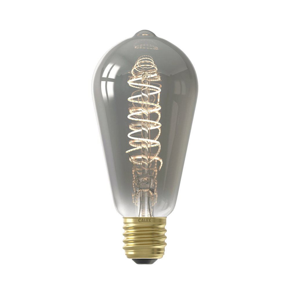 Calex Spiral Filament LED Bulb - E27 - ST64 - Titanium