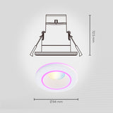 Calex Smart Halo LED-Einbaustrahler Weiß – RGB+Warmweiß – 6,5 W
