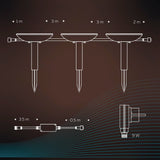 Calex Smart Padverlichting 24V - Set van 3 - RGB + CCT