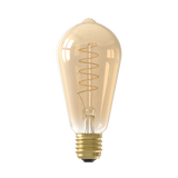 Calex Spiraal Filament LED Lamp - E27 - ST64 - Goud