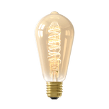 Calex Spiraal Filament LED Lamp - E27 - ST64 - Goud
