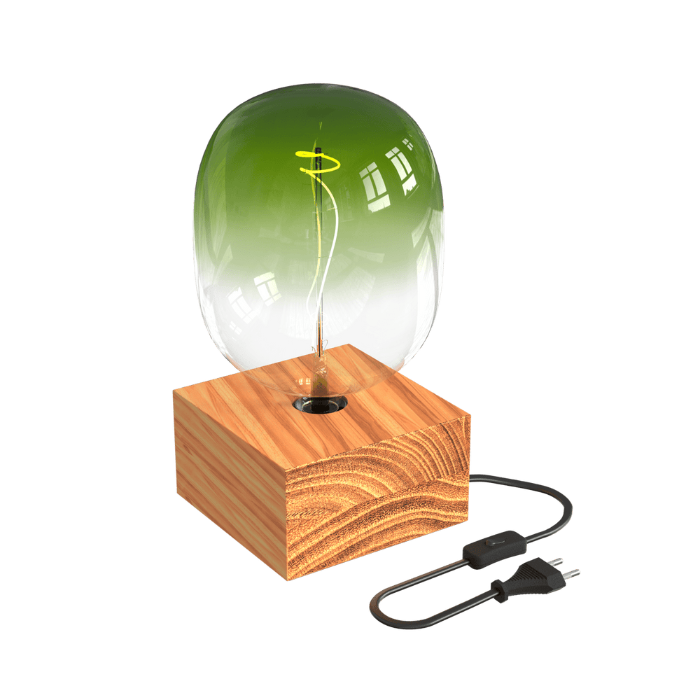 Calex Tafellamp Vierkant - E27 - FSC® Hout