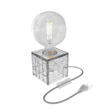 Calex TafelLamp Vierkant - E27 - Glas - Helder