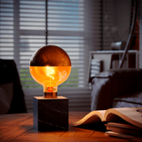 Calex Tafellamp Vierkant - E27 - Marmer - Zwart