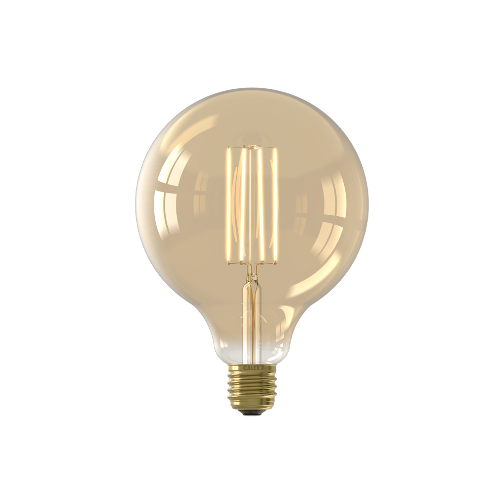 Calex Ampoule LED à filament chaud - E27 - G125 - Doré