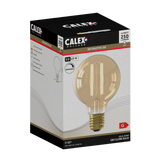 Calex Ampoule LED à filament chaud - E27 - G80 - Doré