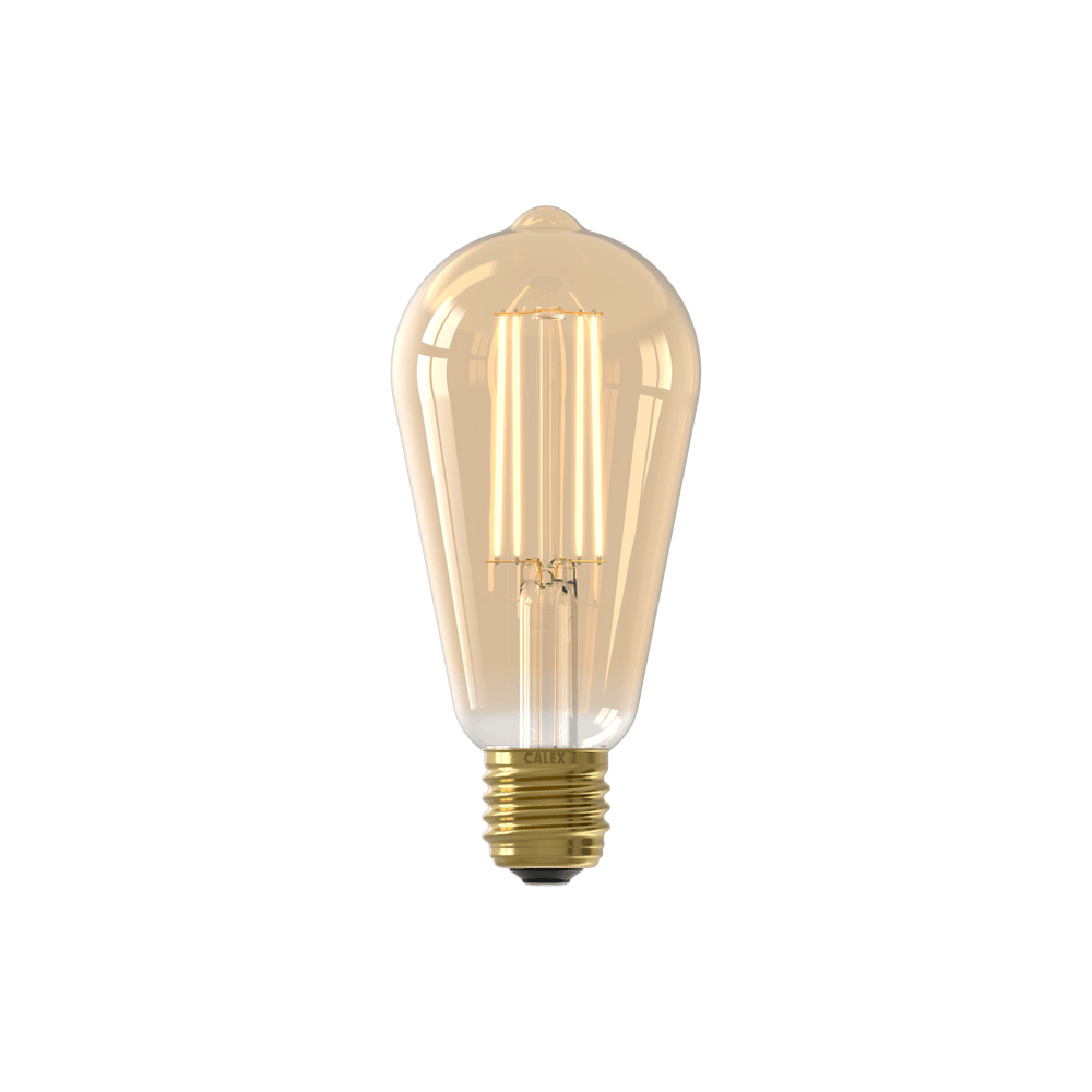 Calex Warm Filament LED Lamp - E27 - ST64 - Goud