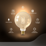 Calex Smart LED Bulb - E27 - Filament - G125 - CCT - Gold