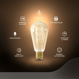 Calex Smart Ampoule LED - E27 - Filament - ST64 - CCT - Doré