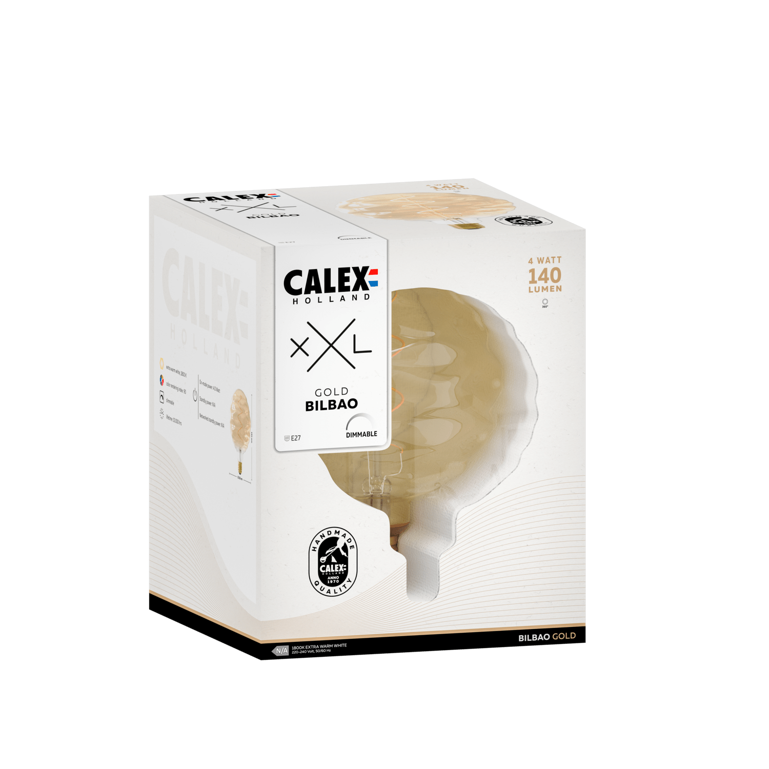 Calex Bilbao Bulb - E27 - Filament - Gold