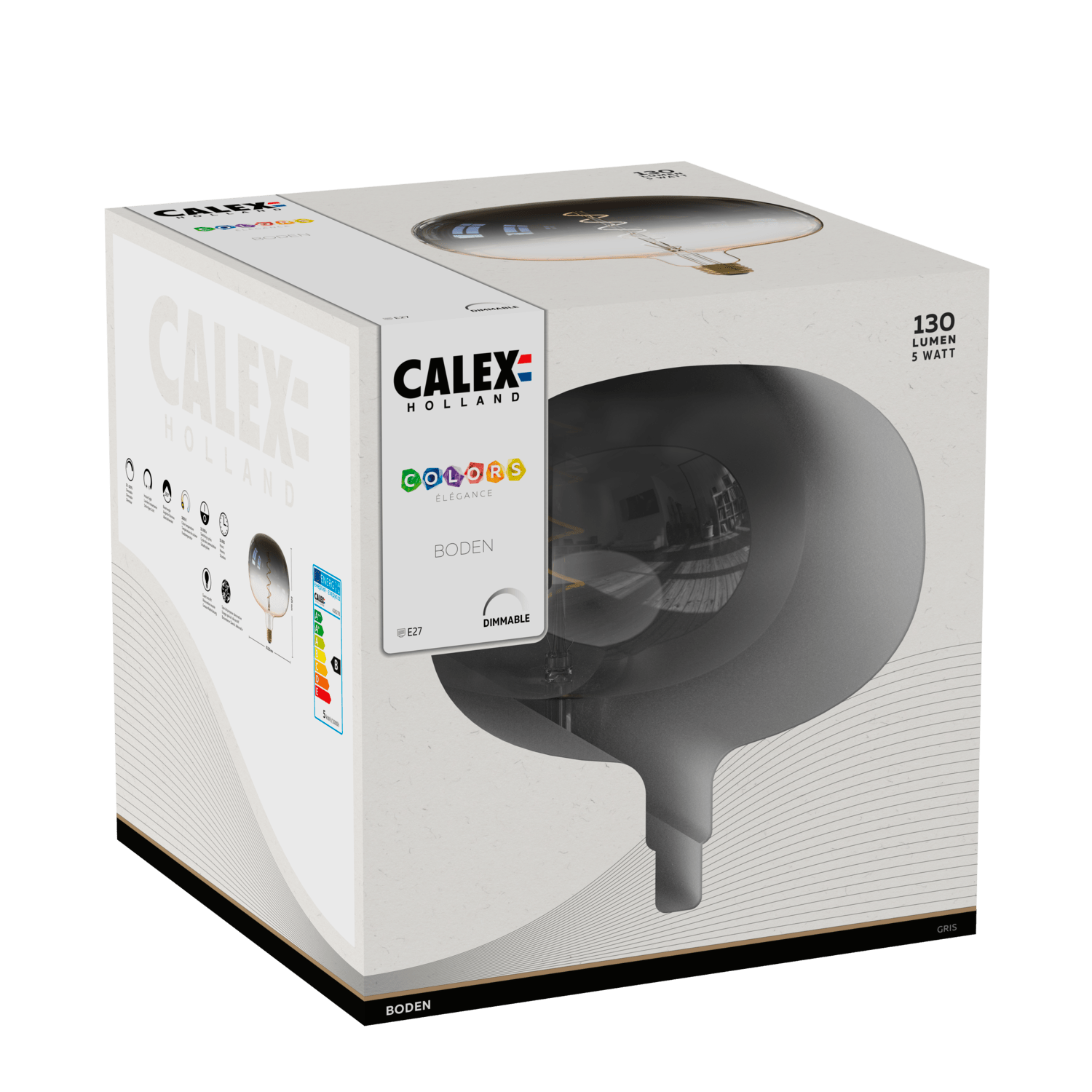 Calex Boden Gris LED Bulb - E27 - Grey