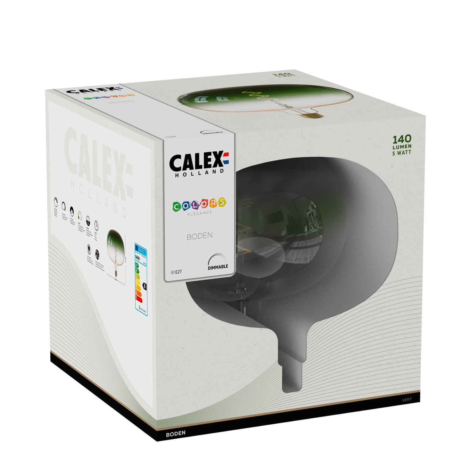 Calex Boden Vert LED Bulb - E27 - 5W - Dimmable