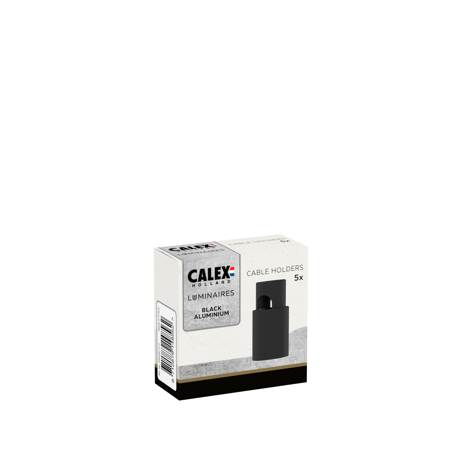 Calex Creations Aluminium Kabel houder - Zwart - set 5