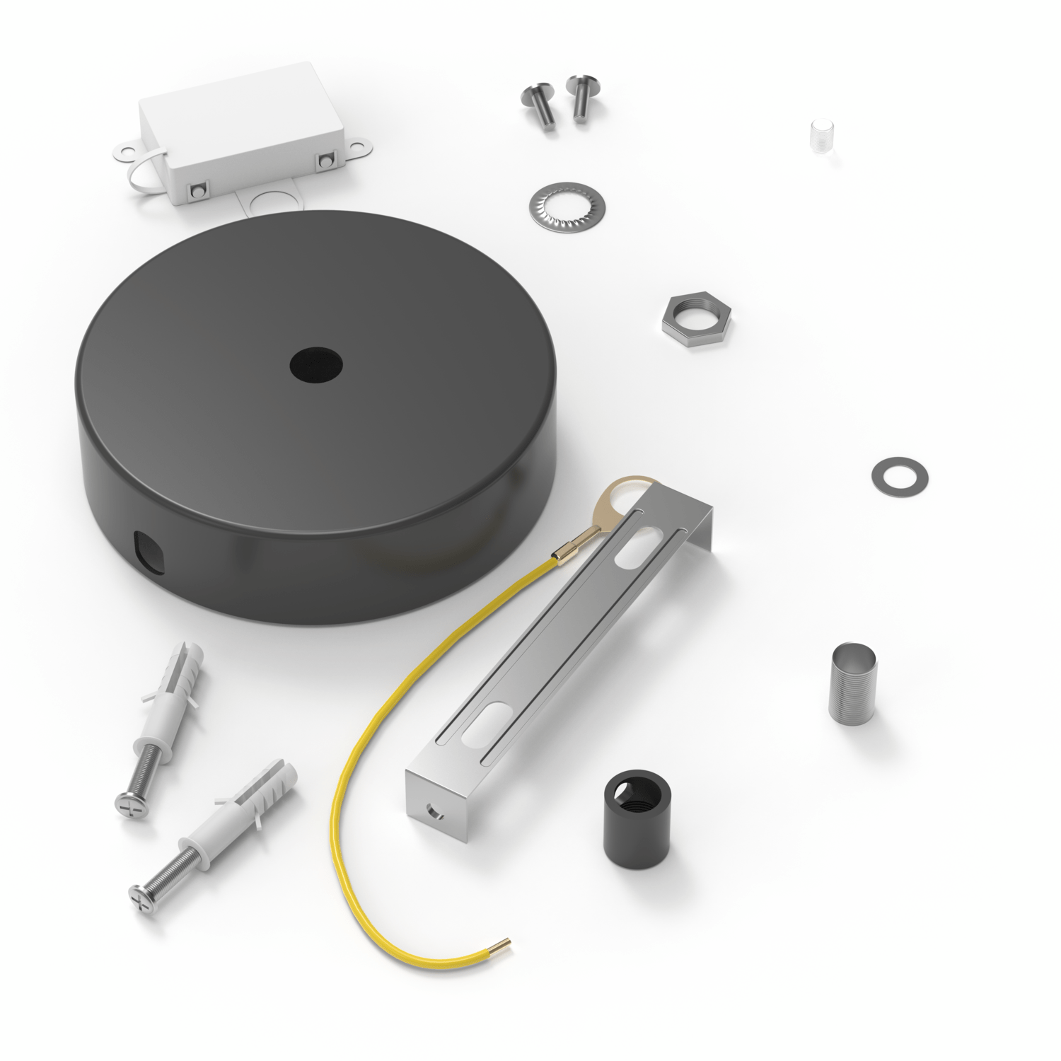 Calex Creations Plafond plaat - Zwart - 1 gat