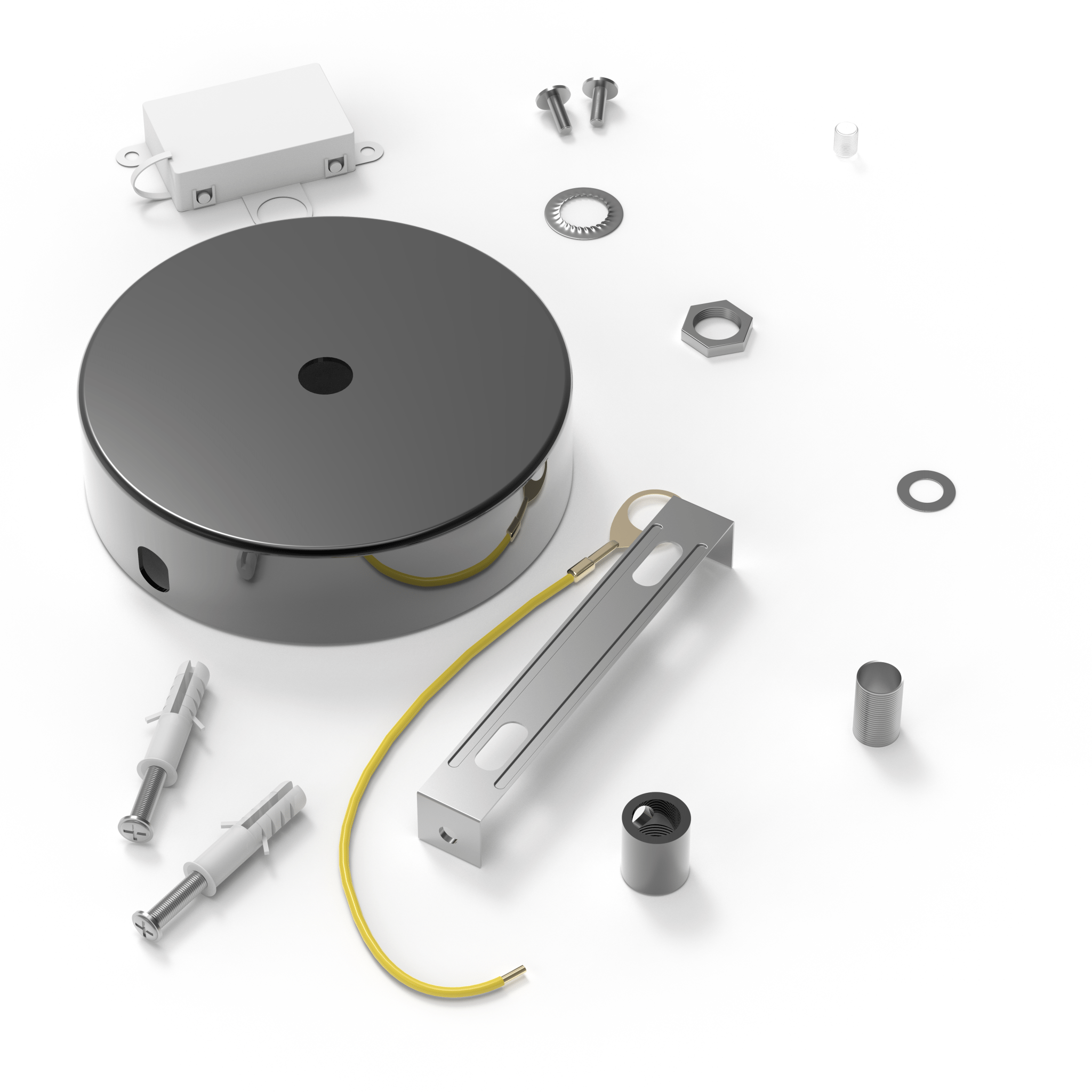 Calex Creations Plafond plaat - Zwart - 1 gat