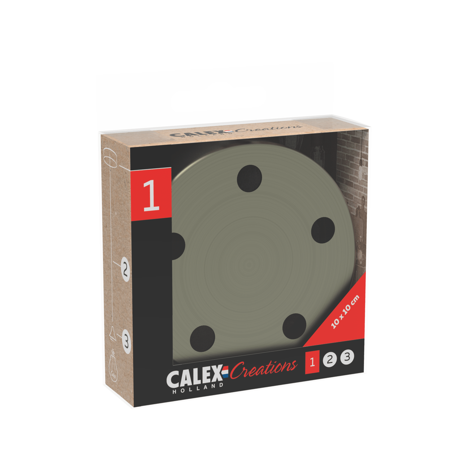 Calex Creations Plafond plaat - Brons - 5 gaten