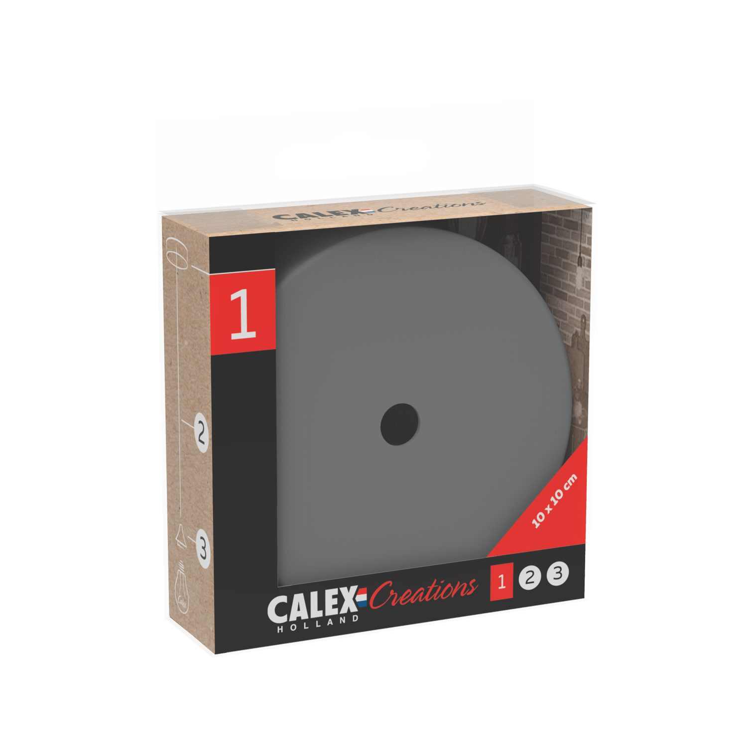 Calex Creations Plafond plaat - Beton - 1 gat