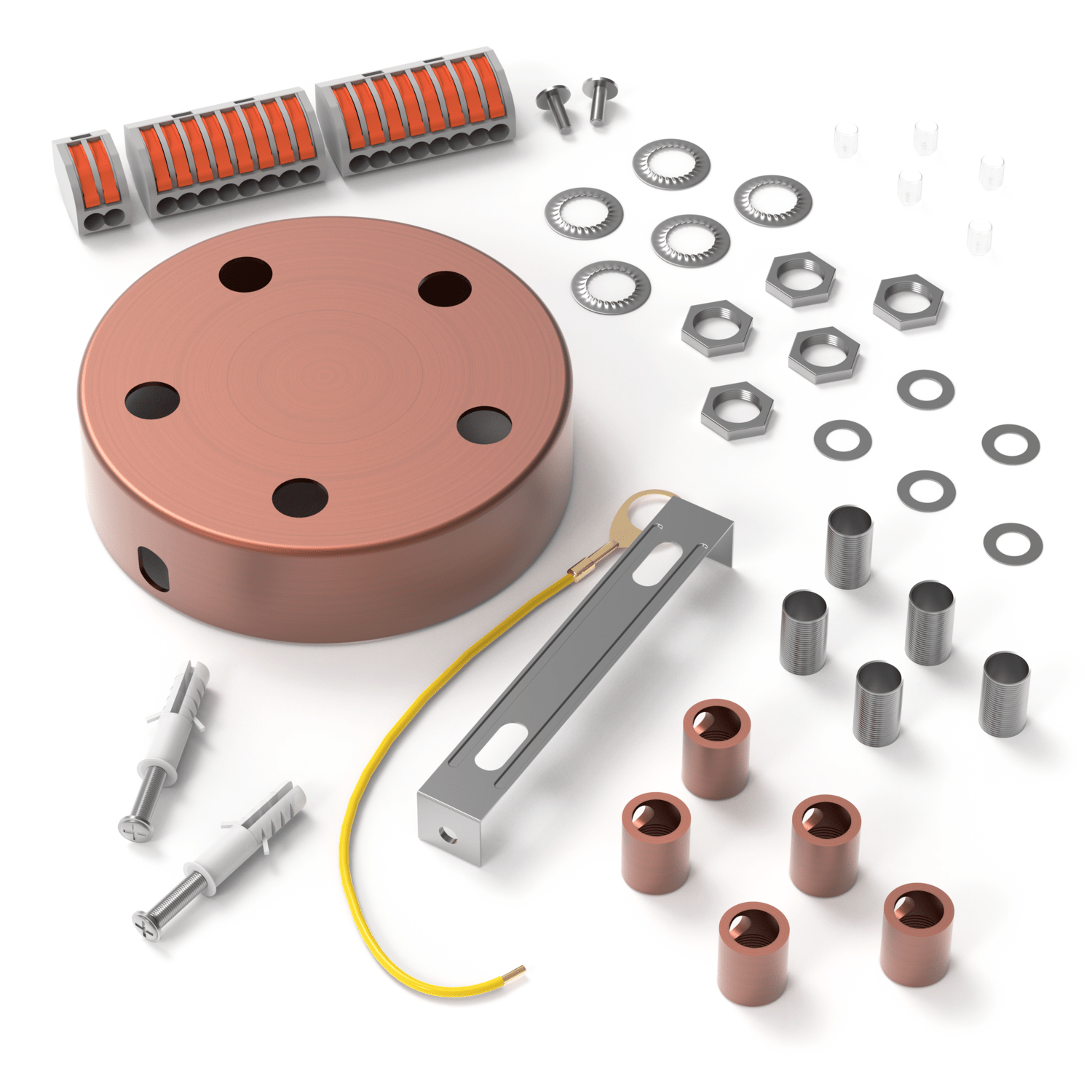 Calex Creations Plafond plaat - Koper - 5 gaten