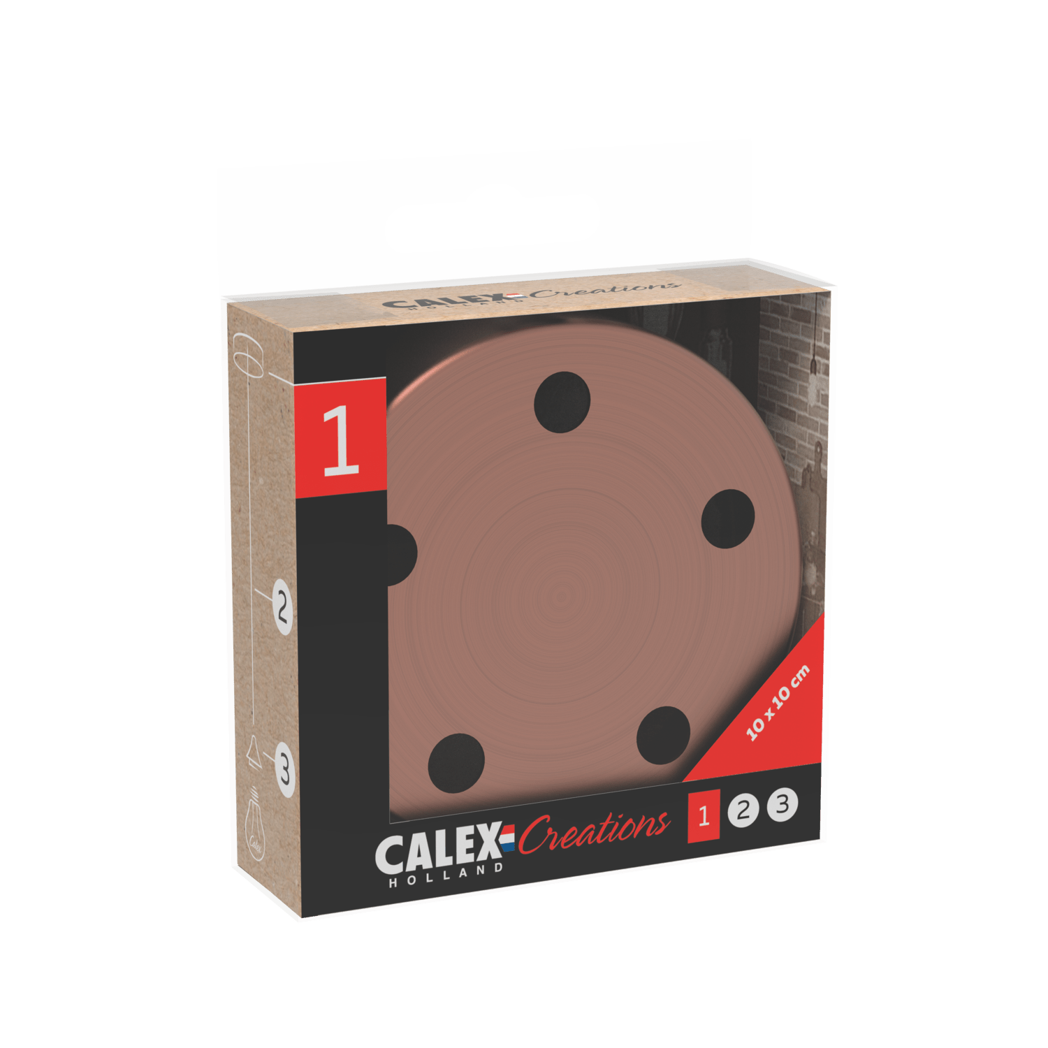 Calex Creations Plafond plaat - Koper - 5 gaten