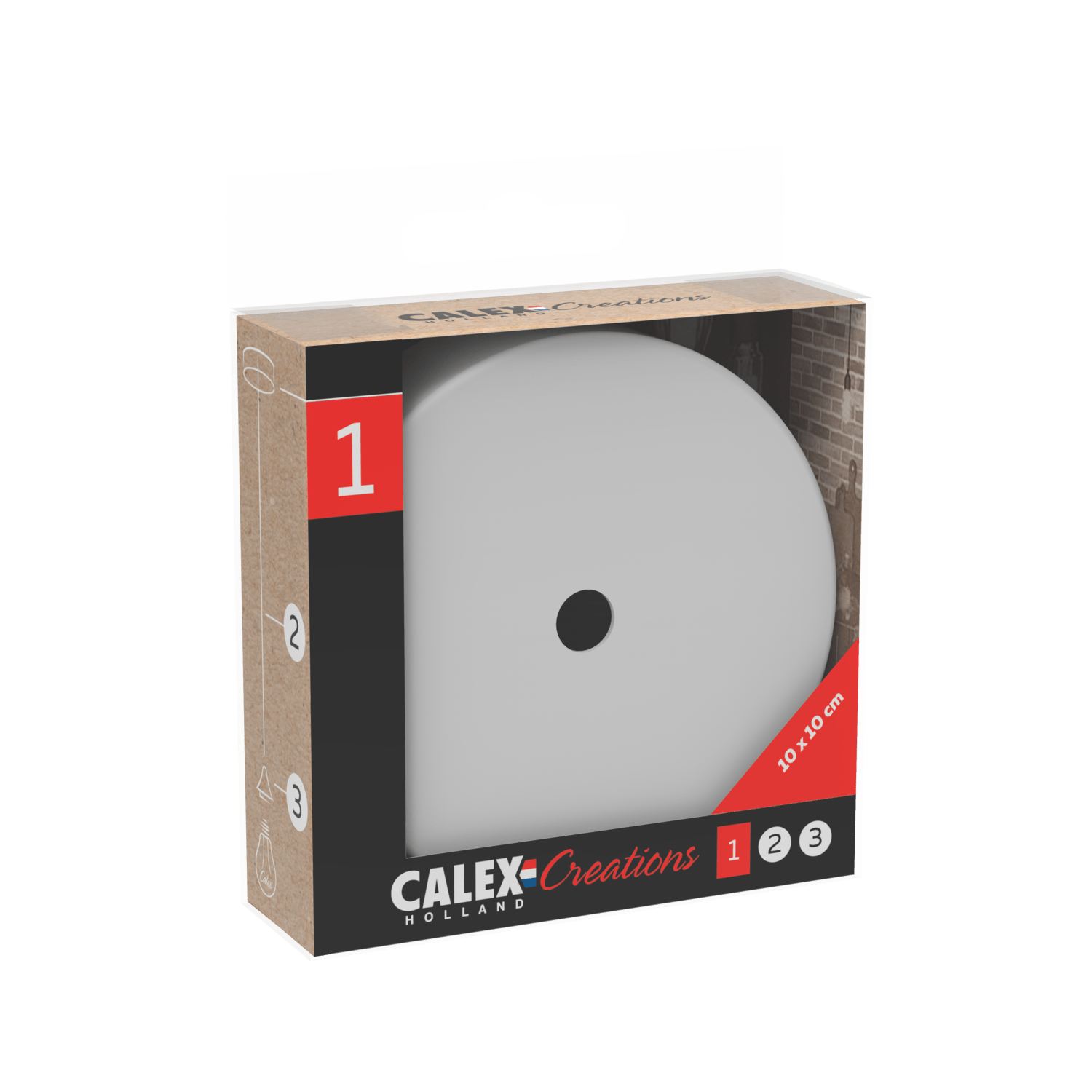 Calex Creations Plafondplaat - 1 gat - Wit
