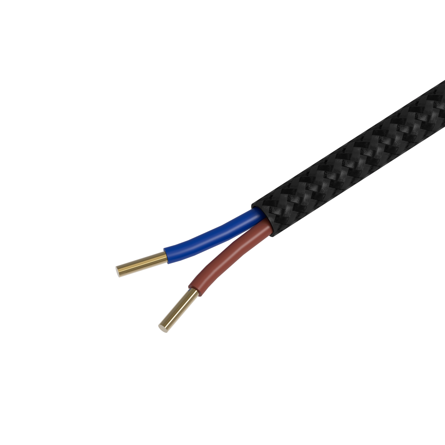 Calex Creations Textiel kabel - Zwart/Grijs - 1.5meter