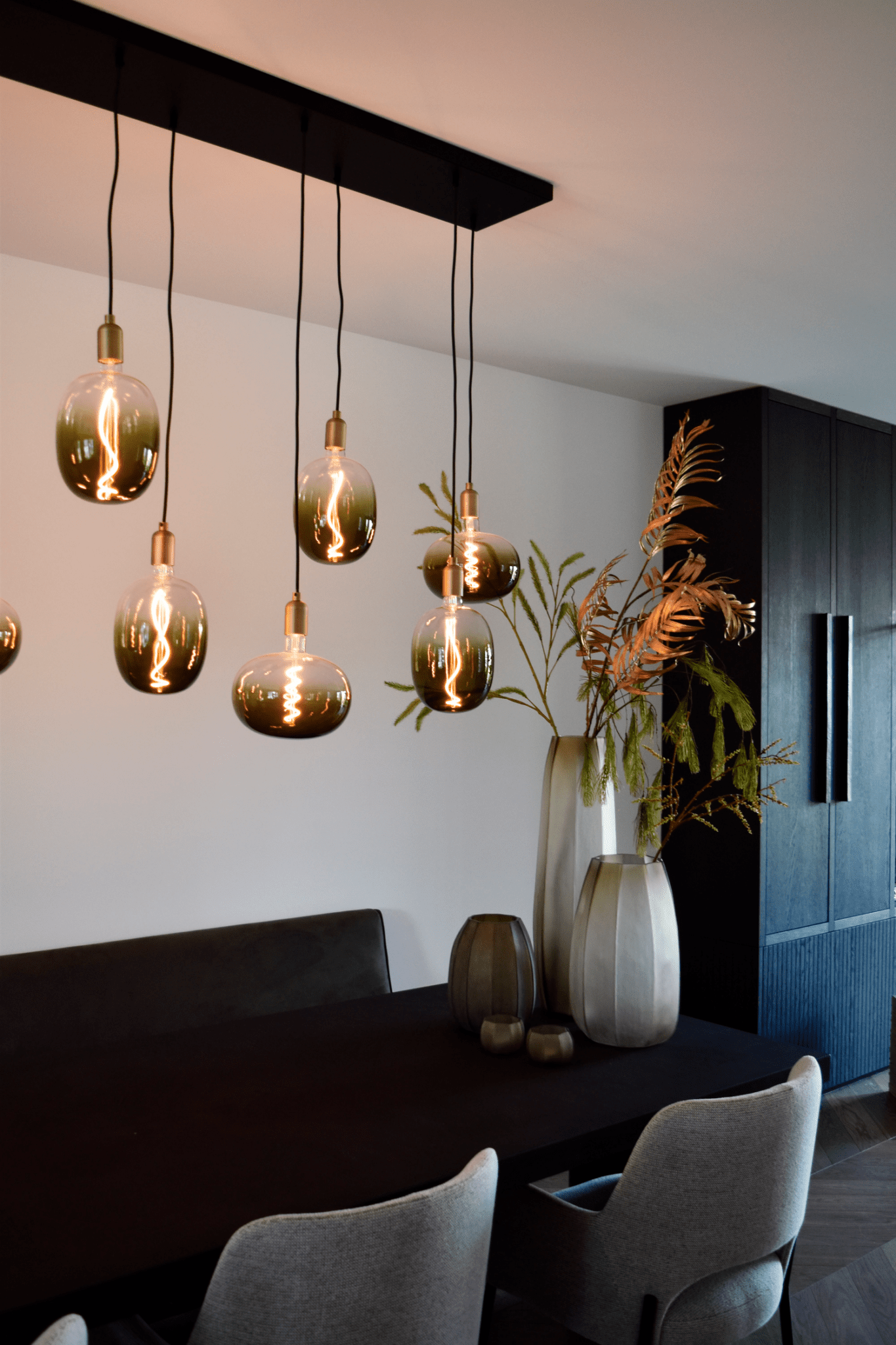 Calex Creations Textiel kabel - Zwart/Grijs - 1.5meter