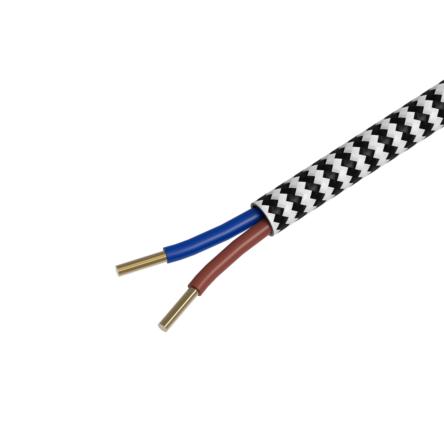 Calex Creations Textiel kabel - Zwart/Wit - 1.5meter