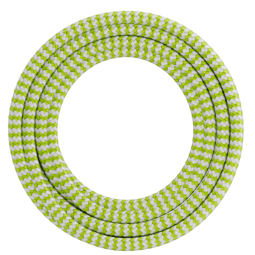 Calex Creations Textiel kabel - Limoen/Wit - 1.5meter