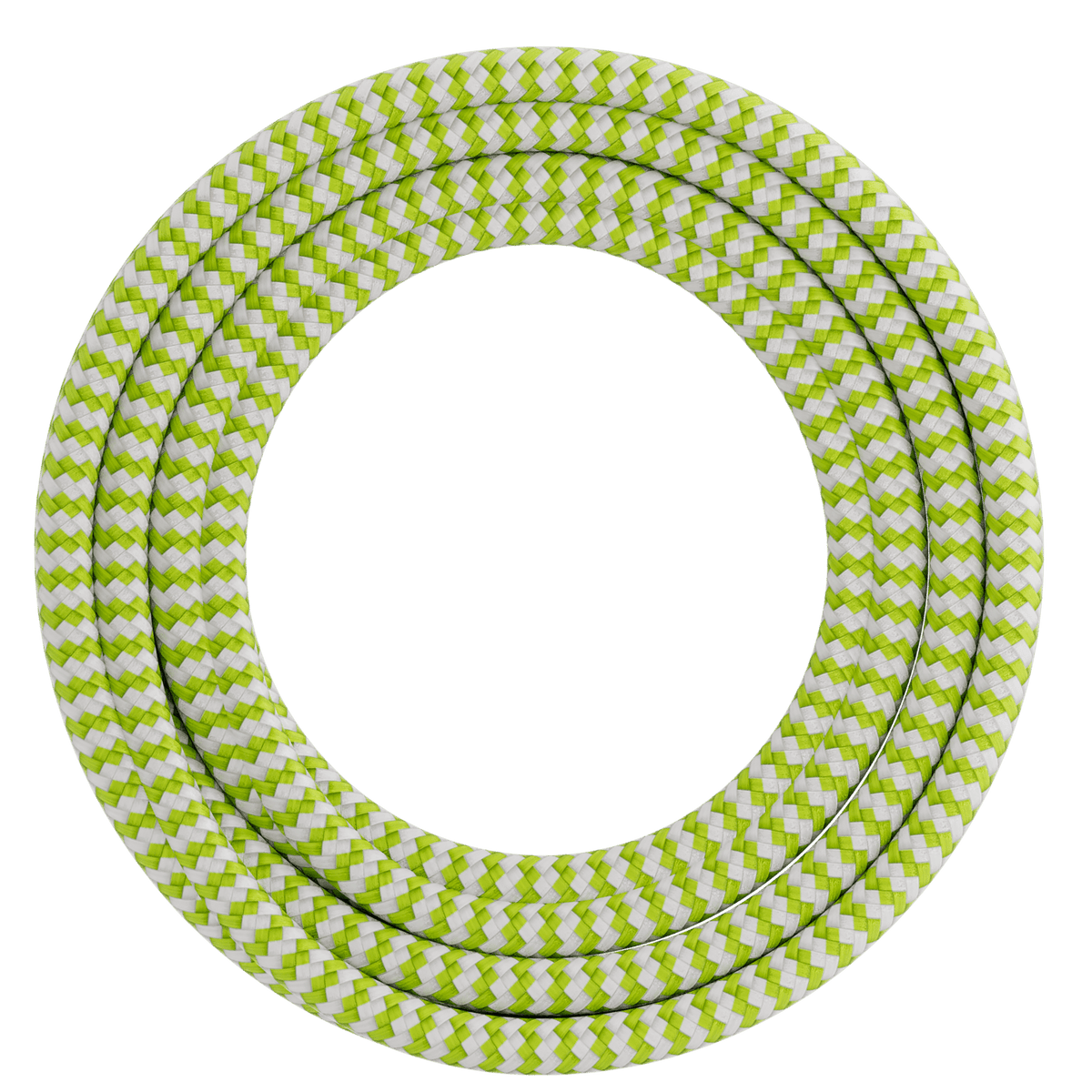Calex Creations Textiel kabel - Limoen/Wit - 1.5meter