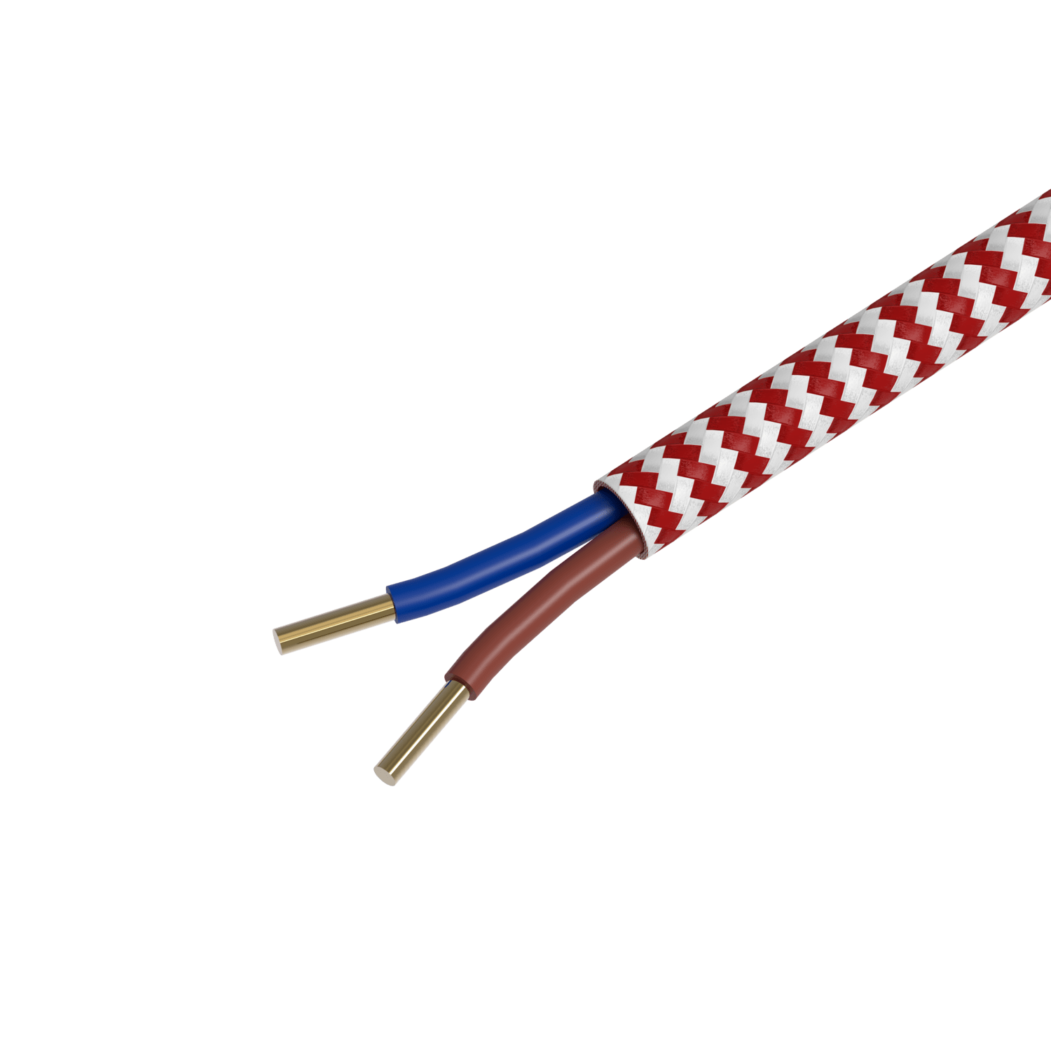 Calex Creations Textiel kabel - Rood/Wit - 1.5meter