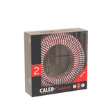 Calex Creations Textiel kabel - Rood/Wit - 1.5meter