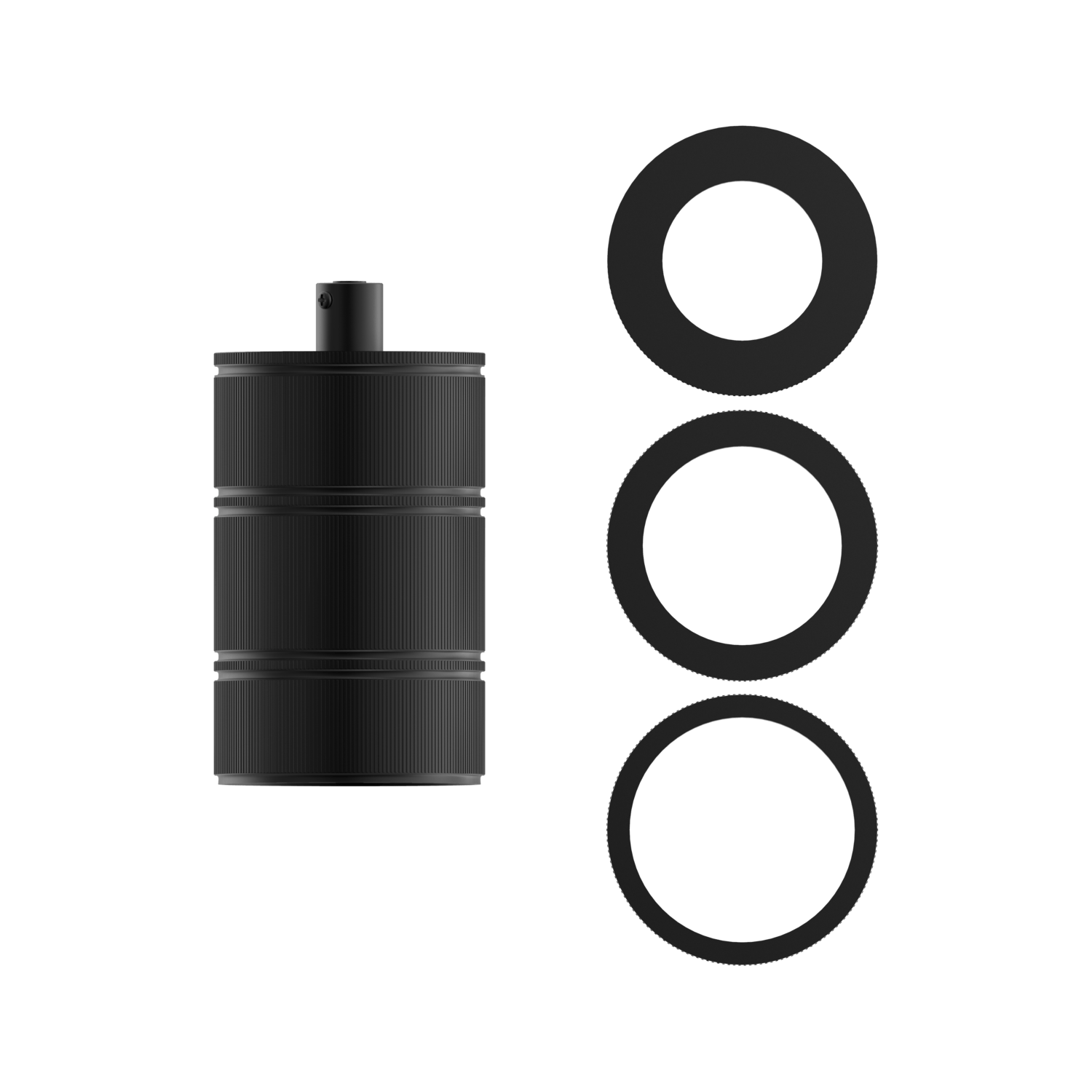 Calex Creations Fitting - E27 - 3-Ring model - Zwart