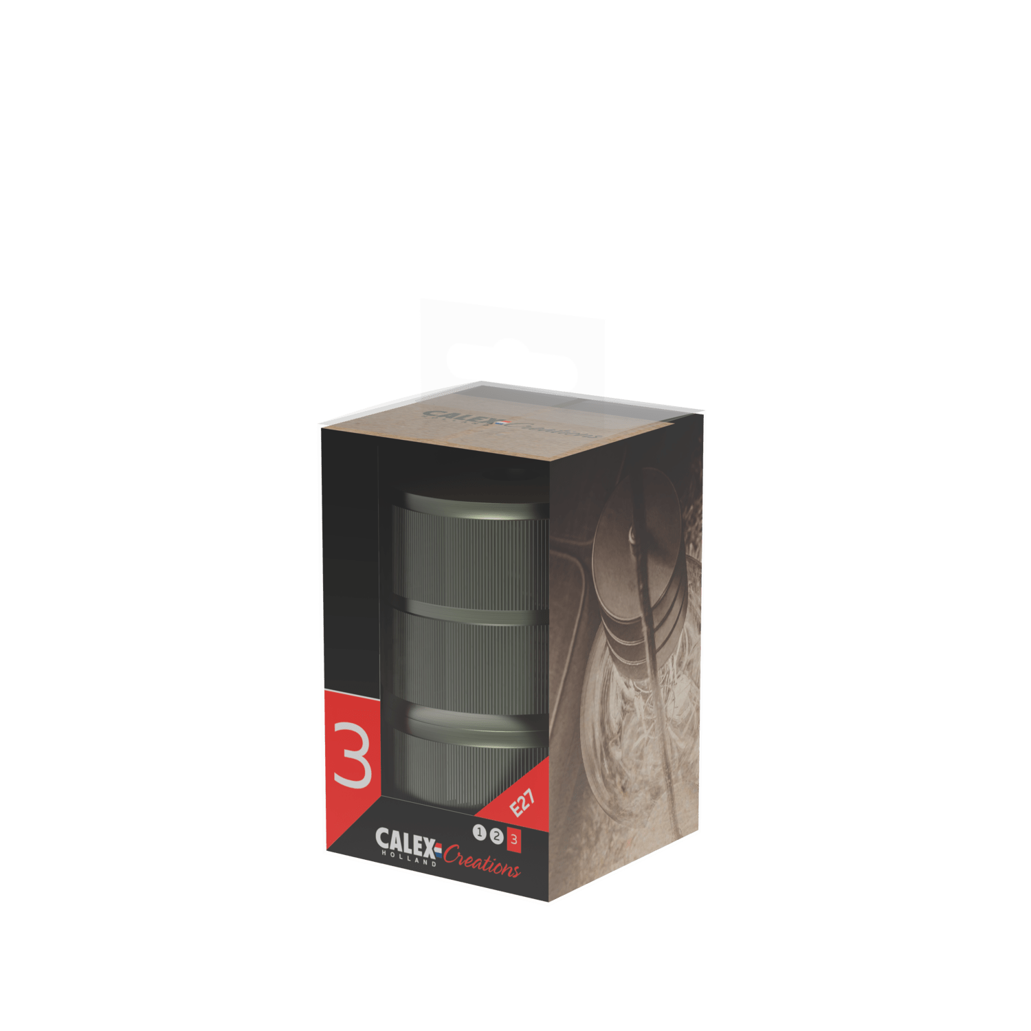 Calex Creations Fitting - E27 - 3-Ring model - Brons