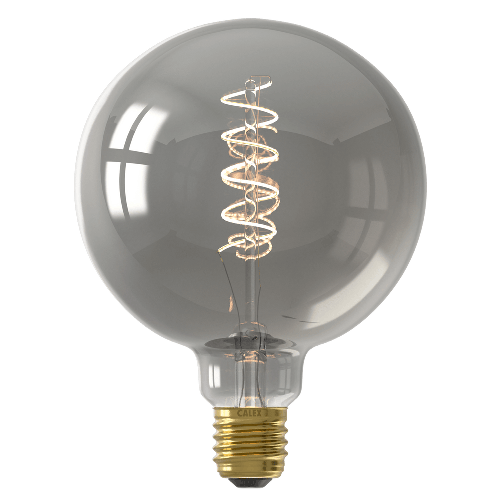 Calex Spiraal Filament LED Lamp - E27 - G125 - Titanium