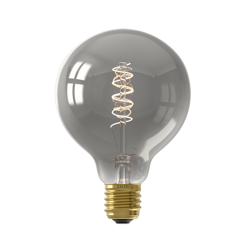 Calex Spiral Filament LED Bulb - E27 - G95 - Titanium