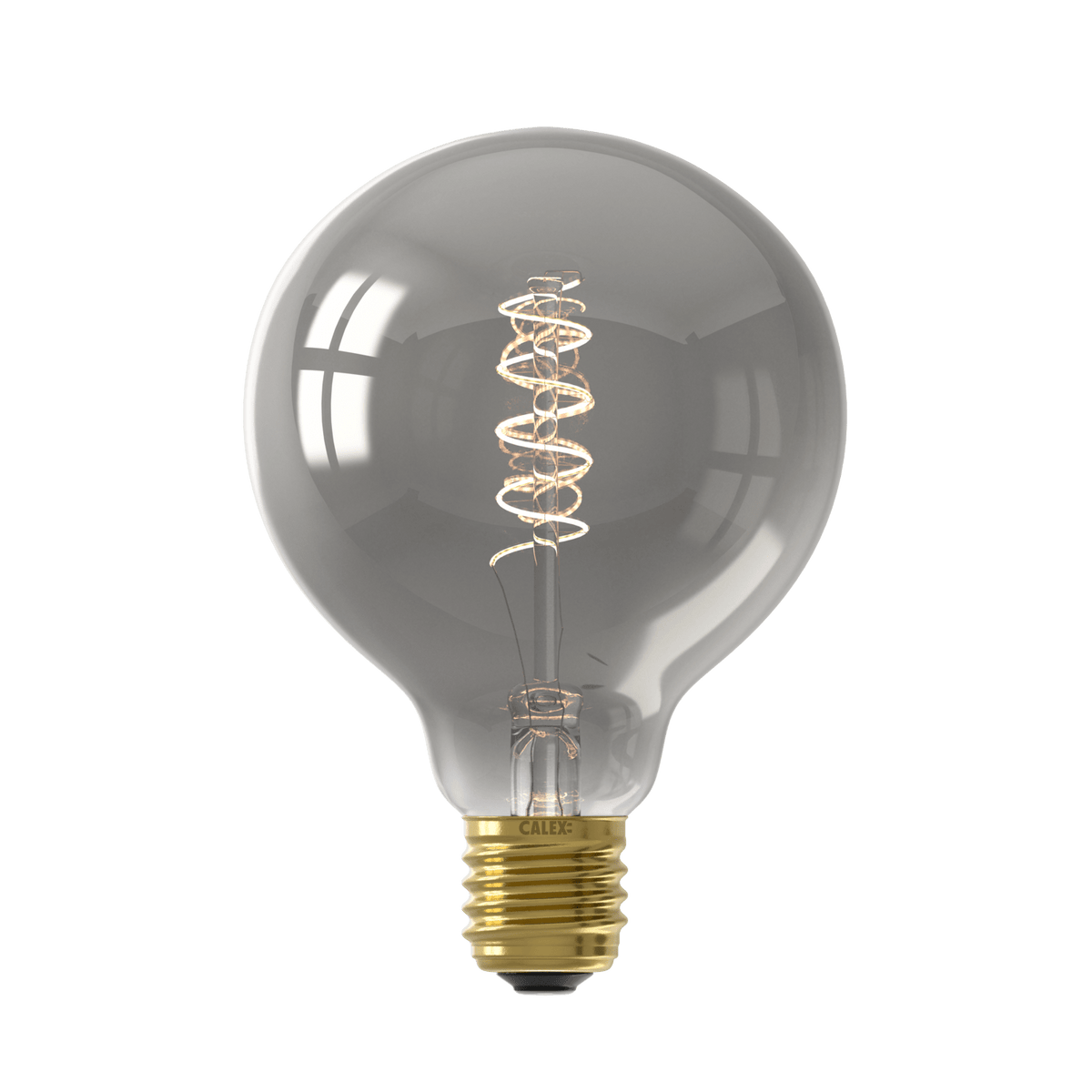 Calex Spiral Filament LED Bulb - E27 - G95 - Titanium