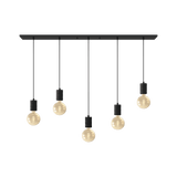 Calex Hanging Lamp - 5x E27 - 14 x 130 cm - Black