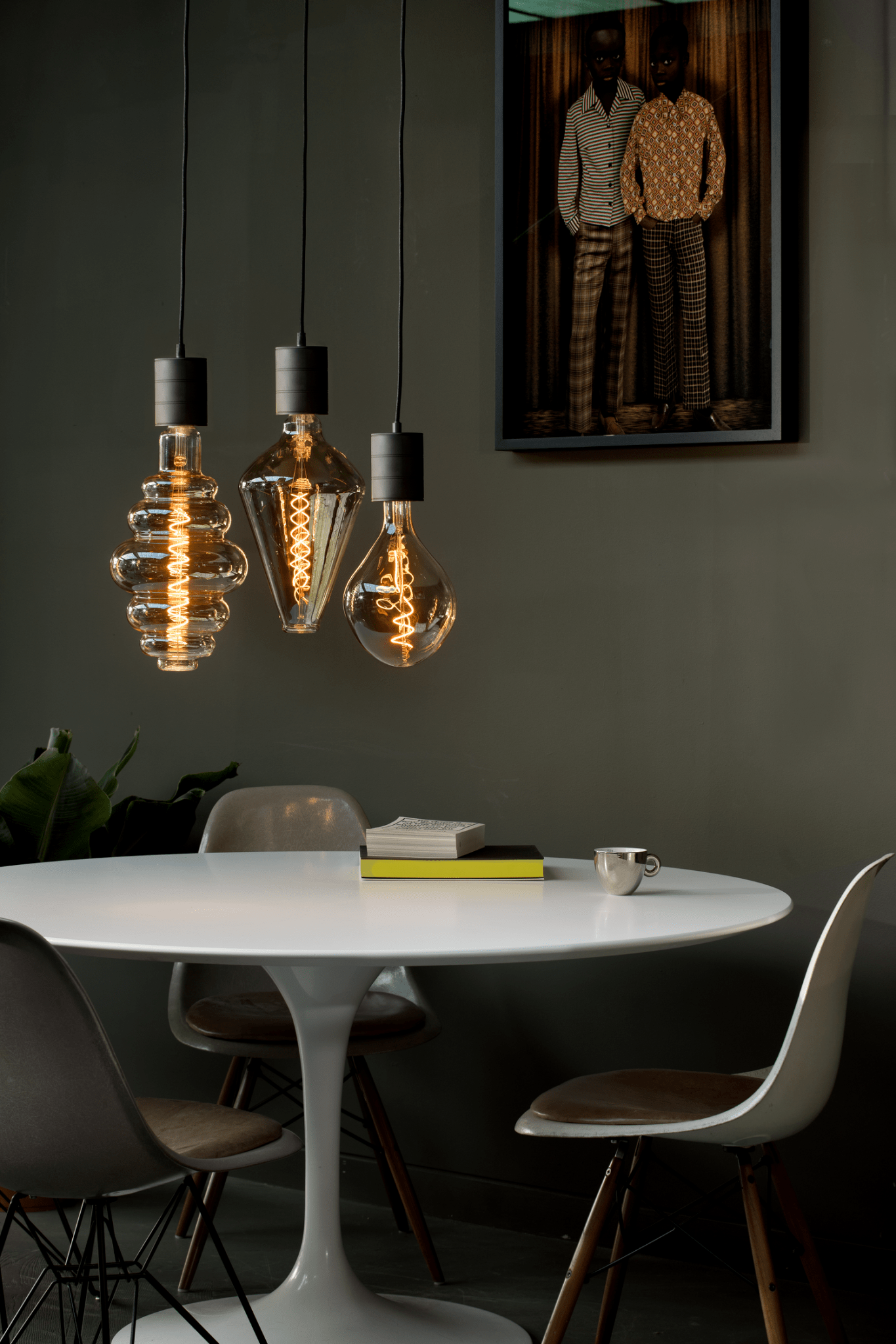 Calex Hanging Lamp Round - 3x E27 - 40cm - Black