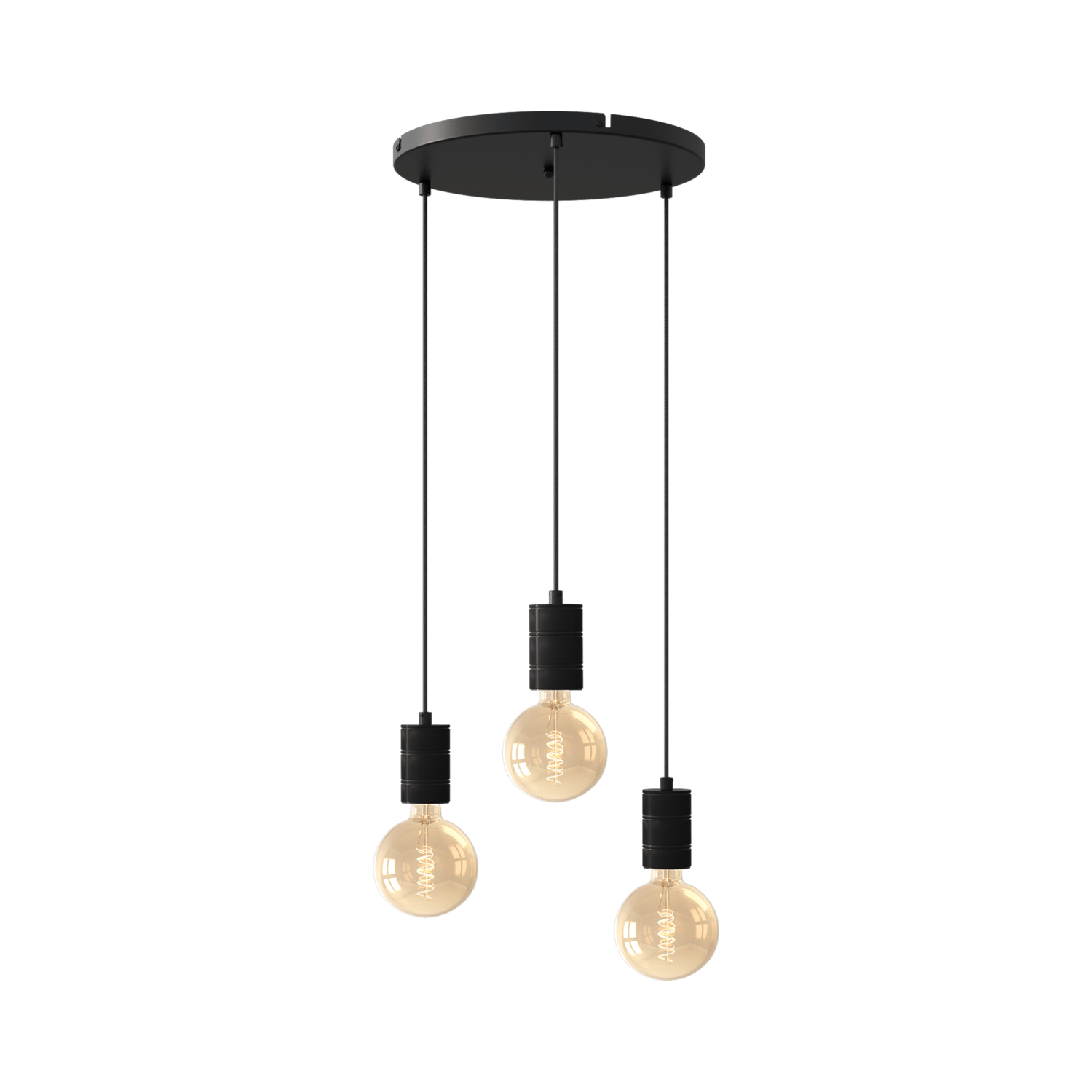 Calex Hanging Lamp Round - 3x E27 - 40cm - Black