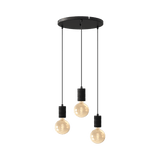 Calex Hanging Lamp Round - 3x E27 - 40cm - Black