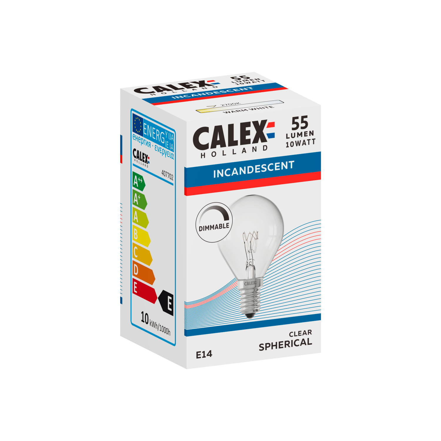 Calex Incandescent Bulb - E14 - P45 - Clear