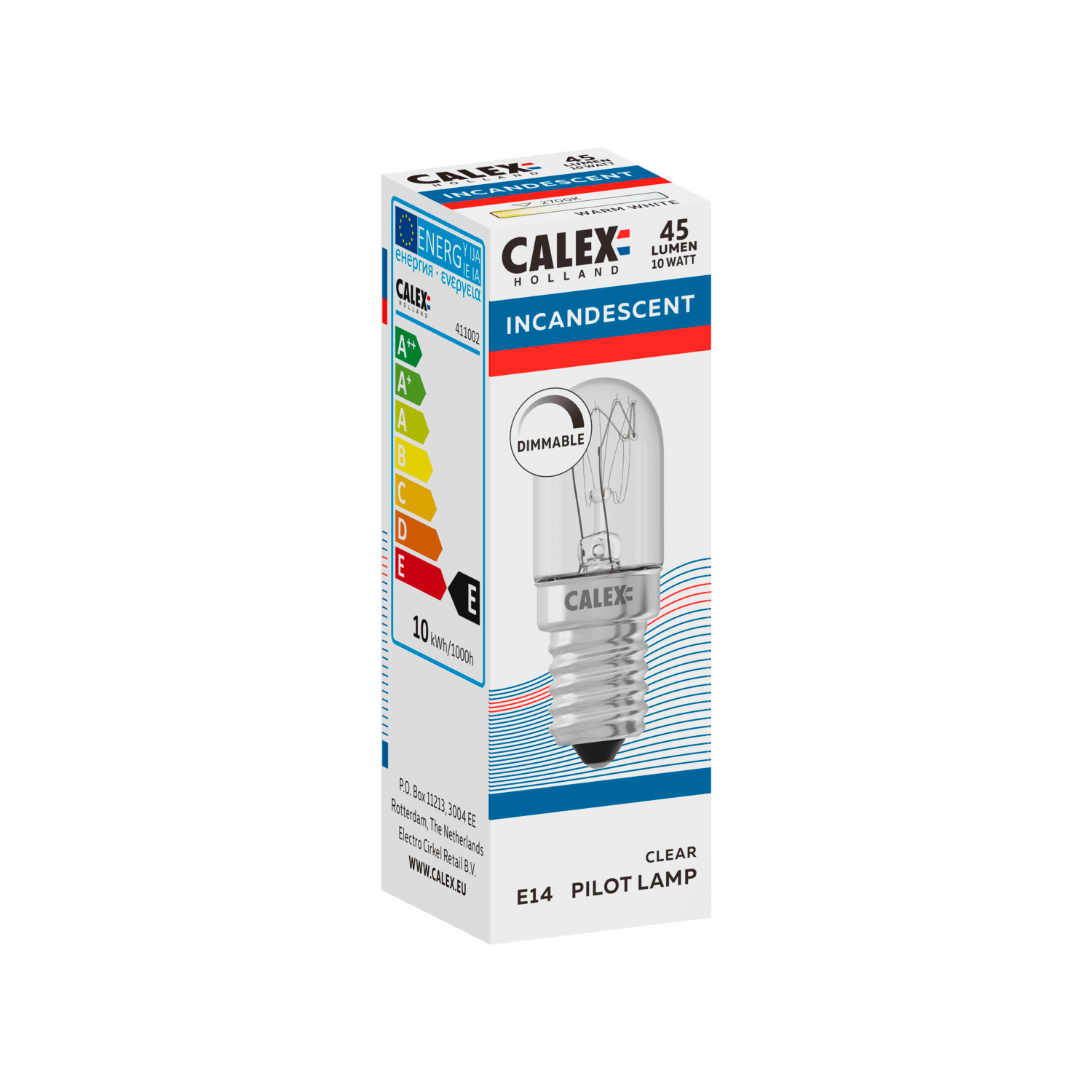Calex Gloeilamp - E14 - T18 - Helder
