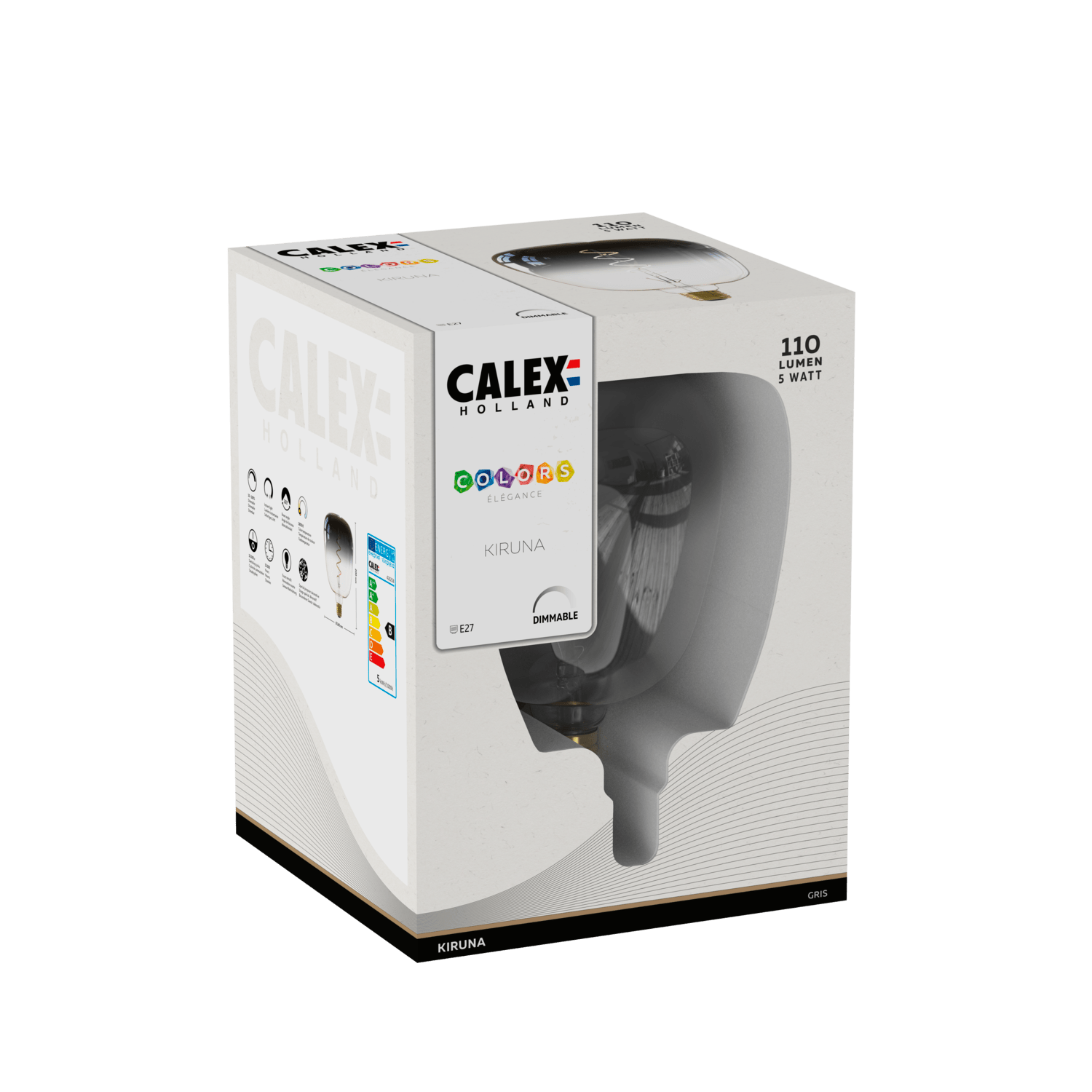 Calex Kiruna LED Bulb - E27 - Grey